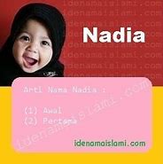 Arti Dari Nama Nadia Dalam Bahasa Arab